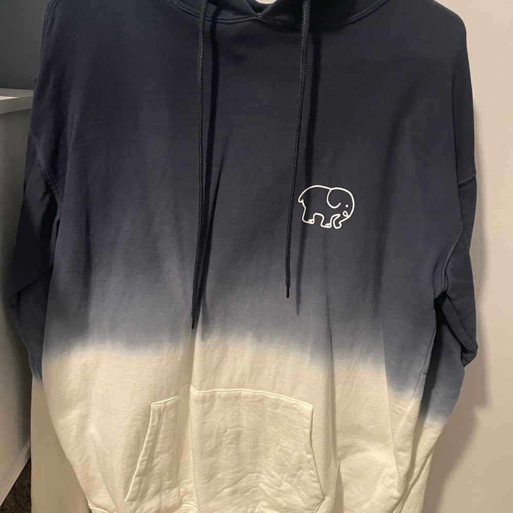 Ivory Ella Navy Hoodie with Elephant Logo